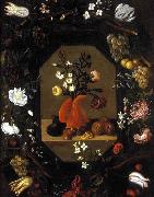 Still-Life with Flowers with a Garland of Fruit Juan de  Espinosa